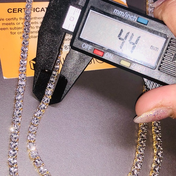 2 REAL DIAMOND TENNIS CHAINS NOT CZ READ POST WOW - Picture 10 of 17